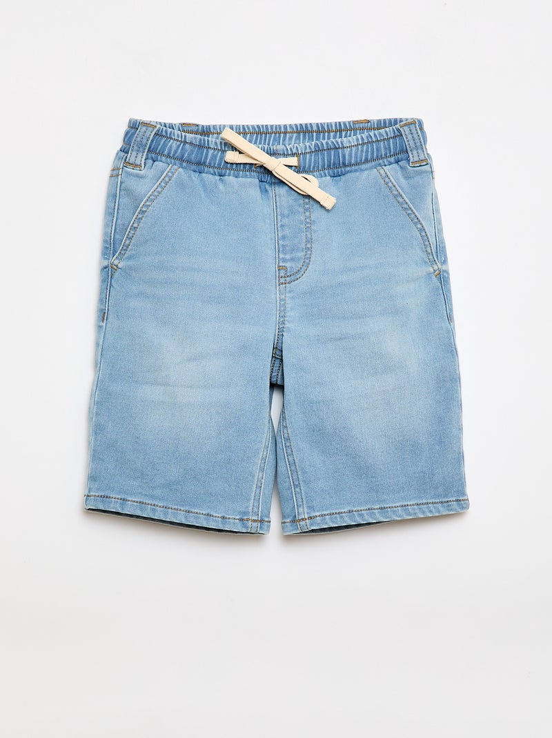 Bermuda vaquero - Colección fácil de poner Azul - Kiabi