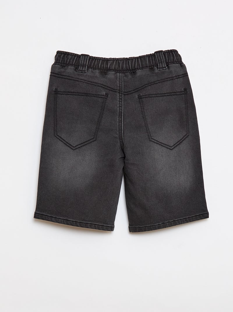 Bermuda vaquero - Colección fácil de poner Gris - Kiabi