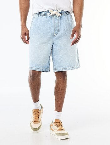 Bermuda vaquero con cintura elástica