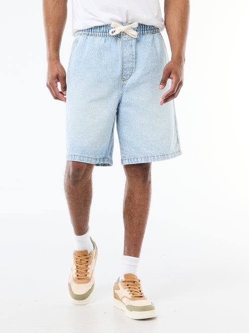 Bermuda vaquero con cintura elástica - Kiabi