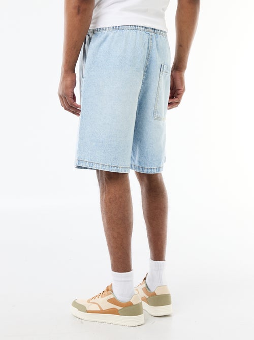 Bermuda vaquero con cintura elástica - Kiabi