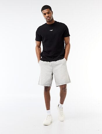 Bermuda vaquero con cintura elástica