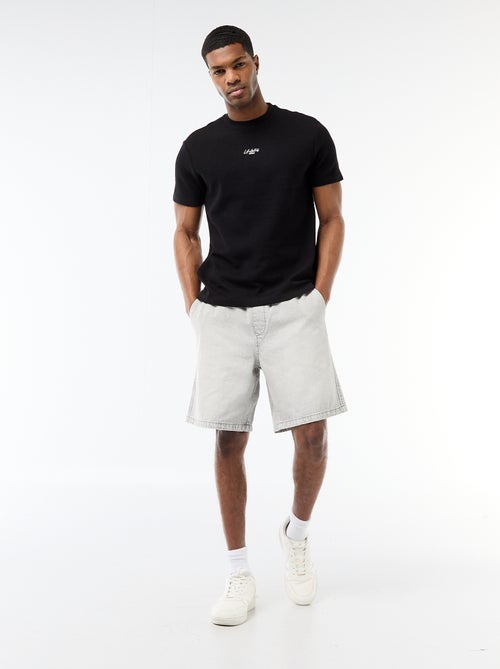 Bermuda vaquero con cintura elástica - Kiabi