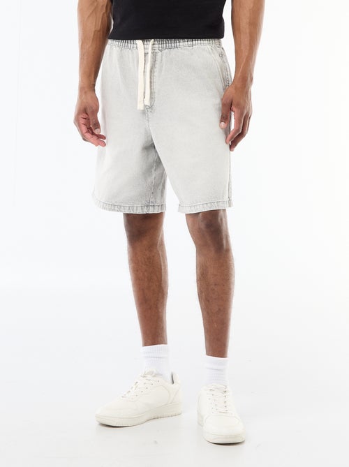 Bermuda vaquero con cintura elástica - Kiabi