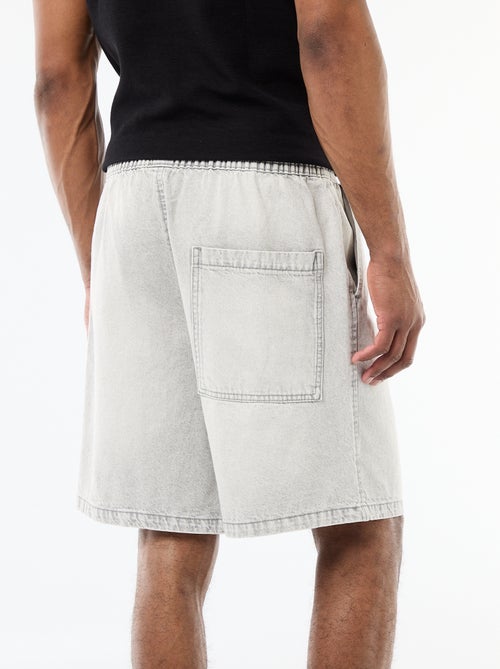 Bermuda vaquero con cintura elástica - Kiabi