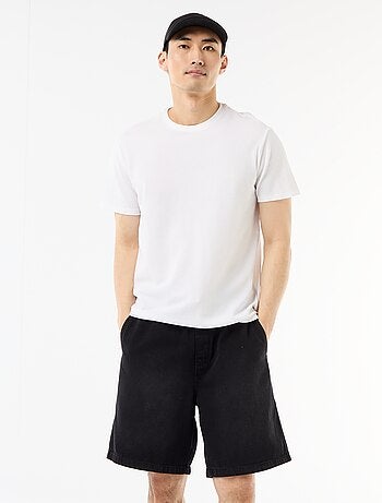 Bermuda vaquero con cintura elástica