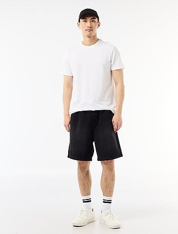Bermuda vaquero con cintura elástica