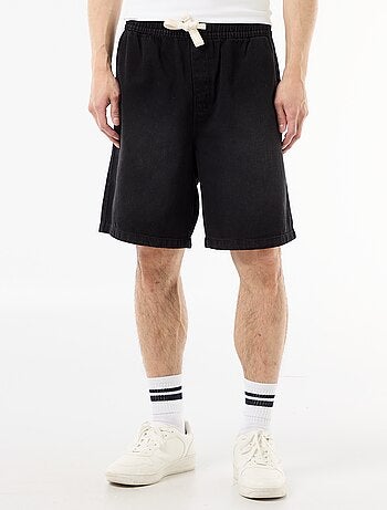 Bermuda vaquero con cintura elástica