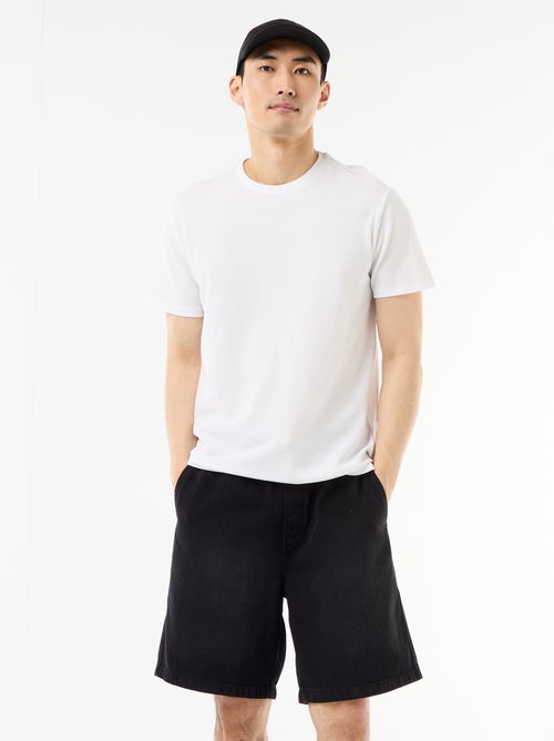 Bermuda vaquero con cintura elástica - Kiabi