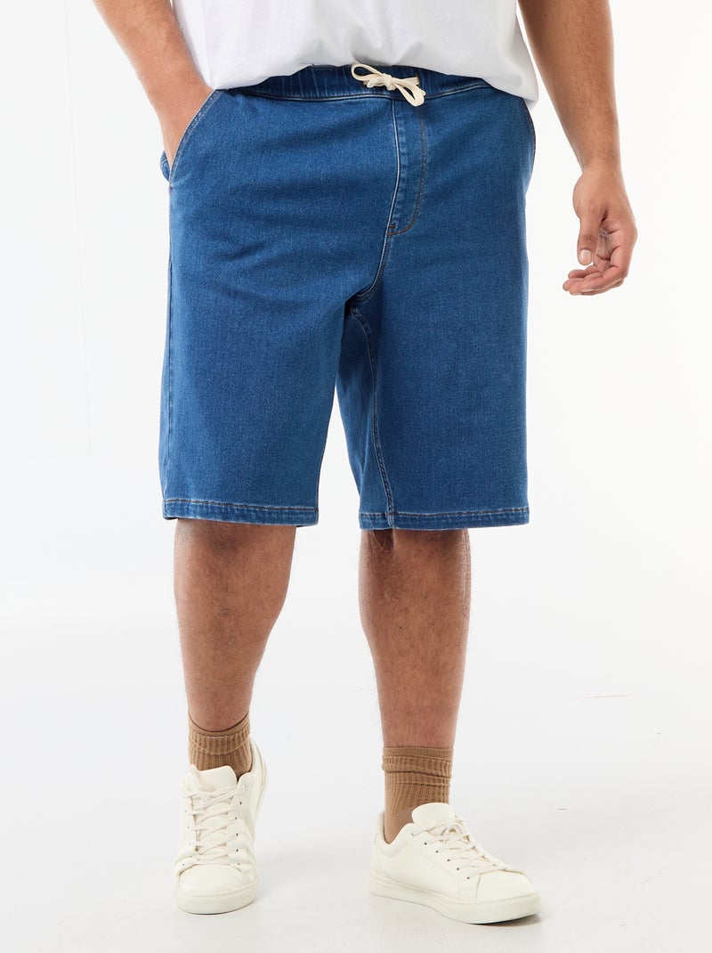Bermuda vaquero con cordones Azul - Kiabi