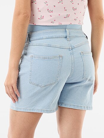 Bermuda vaquero de tiro alto de maternidad