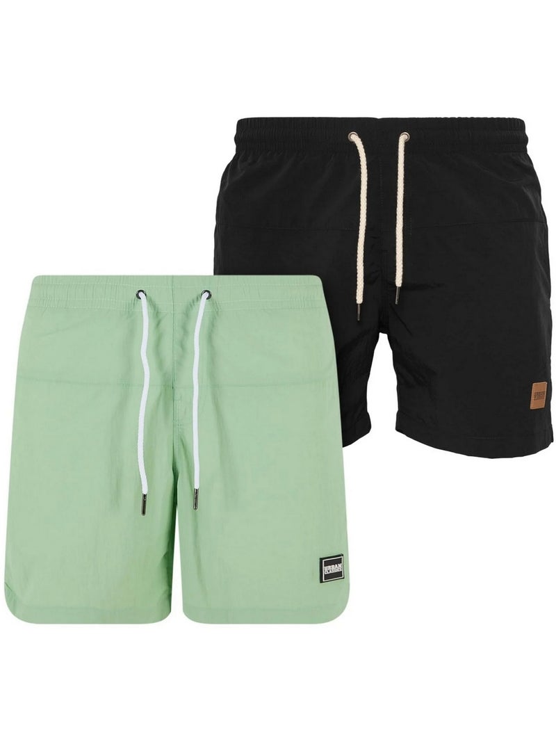Bermudas bloque para hombre - pack de 2 - urban classics Verde - Kiabi