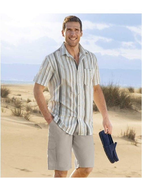 Bermudas cargo de lona resistente multibolsillos - Kiabi Bermudas cargo de lona resistente multibolsillos - Kiabi