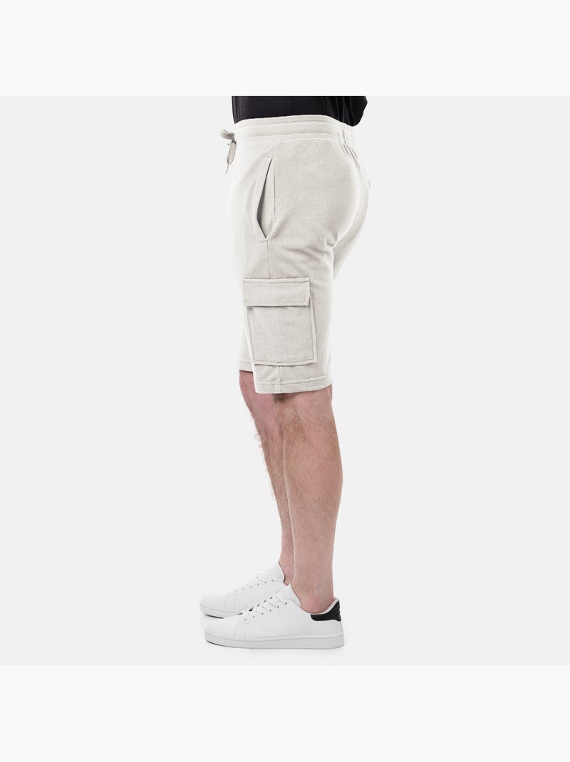Bermudas cargo de punto piqué Crudo - Kiabi