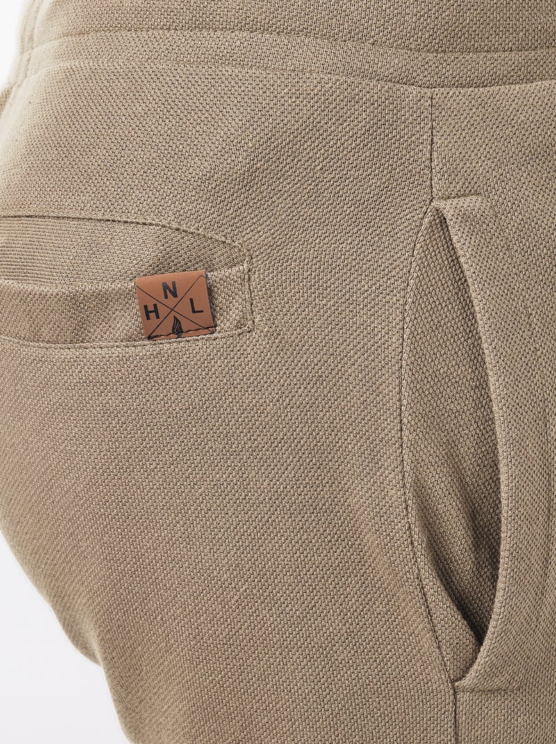 Bermudas cargo de punto piqué Marrón - Kiabi
