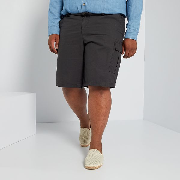 Bermudas cargo Tallas grandes hombre - gris oscuro - Kiabi - 20,00€