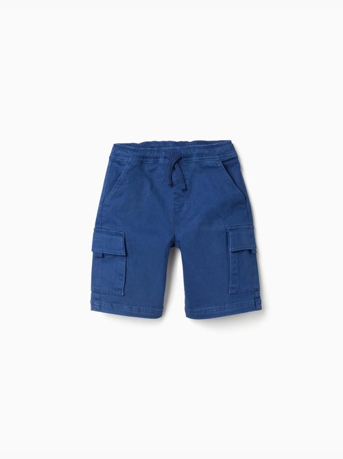 Bermudas cargo largas de sarga con cordón - Kiabi