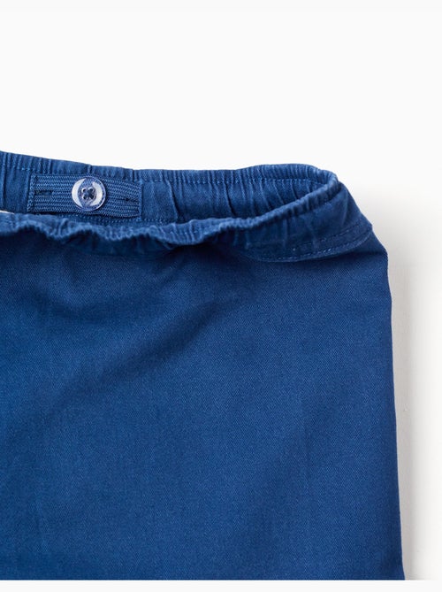 Bermudas cargo largas de sarga con cordón - Kiabi