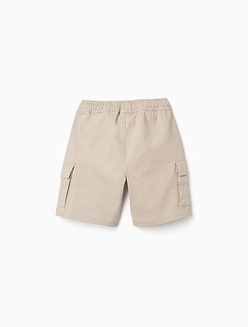 Bermudas cargo largas de sarga con cordón