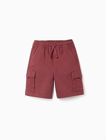Bermudas cargo largas de sarga con cordón