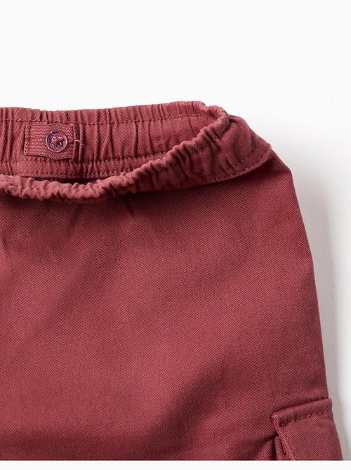 Bermudas cargo largas de sarga con cordón - Kiabi