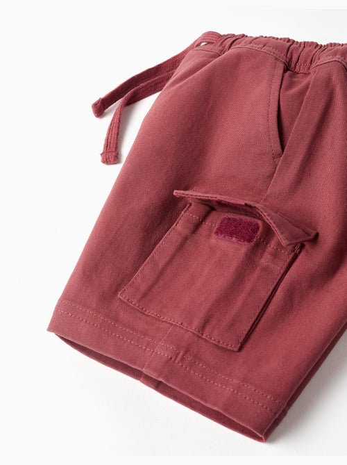 Bermudas cargo largas de sarga con cordón - Kiabi