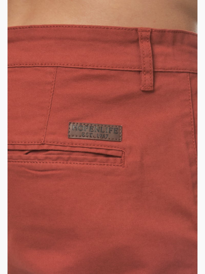 Bermudas chinas Rojo ladrillo - Kiabi