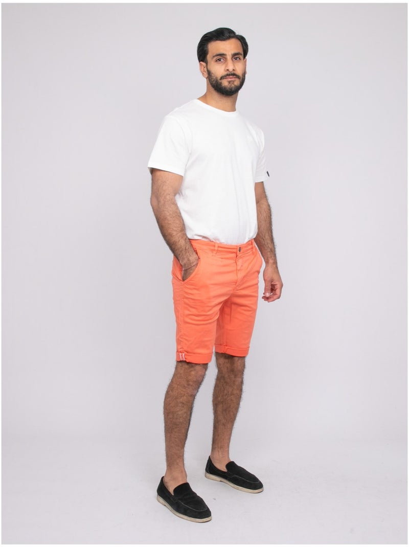 Bermudas chino BOLSTER Naranja coral - Kiabi