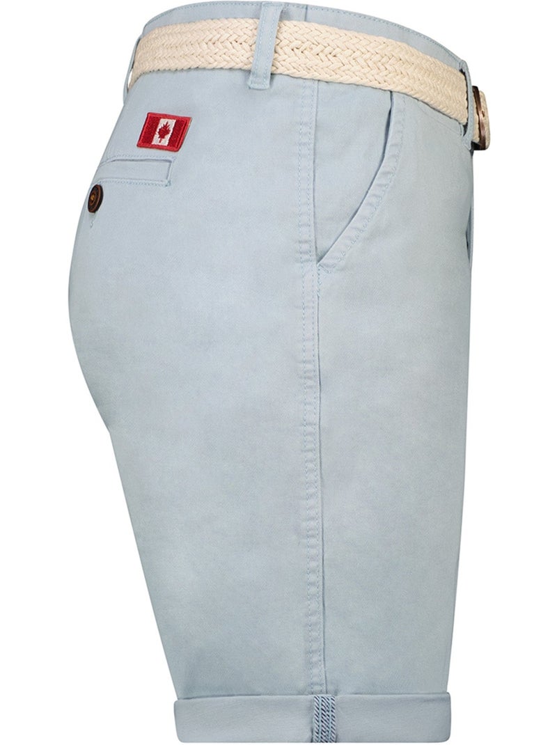 Bermudas chino con cinturón plageak – canadian peak Azul cielo - Kiabi