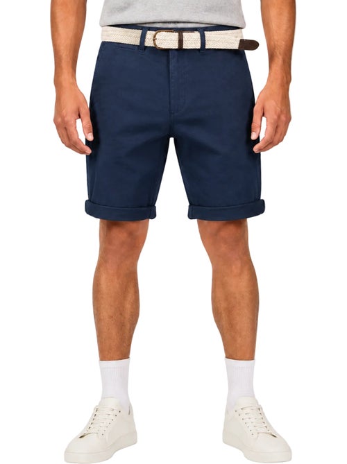 Bermudas chino con cinturón plageak – canadian peak - Kiabi Bermudas chino con cinturón plageak – canadian peak - Kiabi