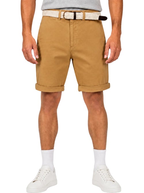 Bermudas chino con cinturón plageak – canadian peak - Kiabi Bermudas chino con cinturón plageak – canadian peak - Kiabi