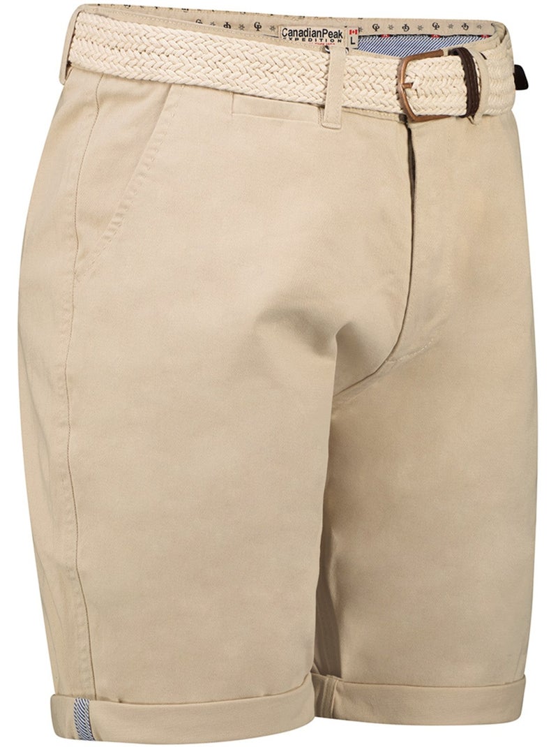 Bermudas chino con cinturón plageak – canadian peak Blanco roto - Kiabi
