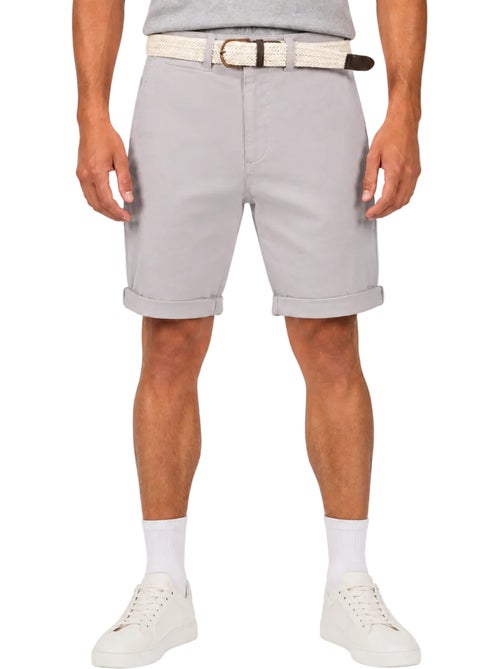 Bermudas chino con cinturón plageak – canadian peak - Kiabi Bermudas chino con cinturón plageak – canadian peak - Kiabi