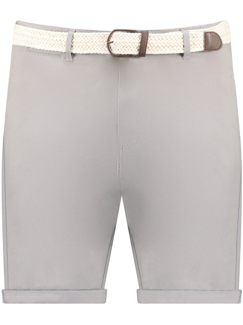 Bermudas chino con cinturón plageak – canadian peak Gris claro - Kiabi