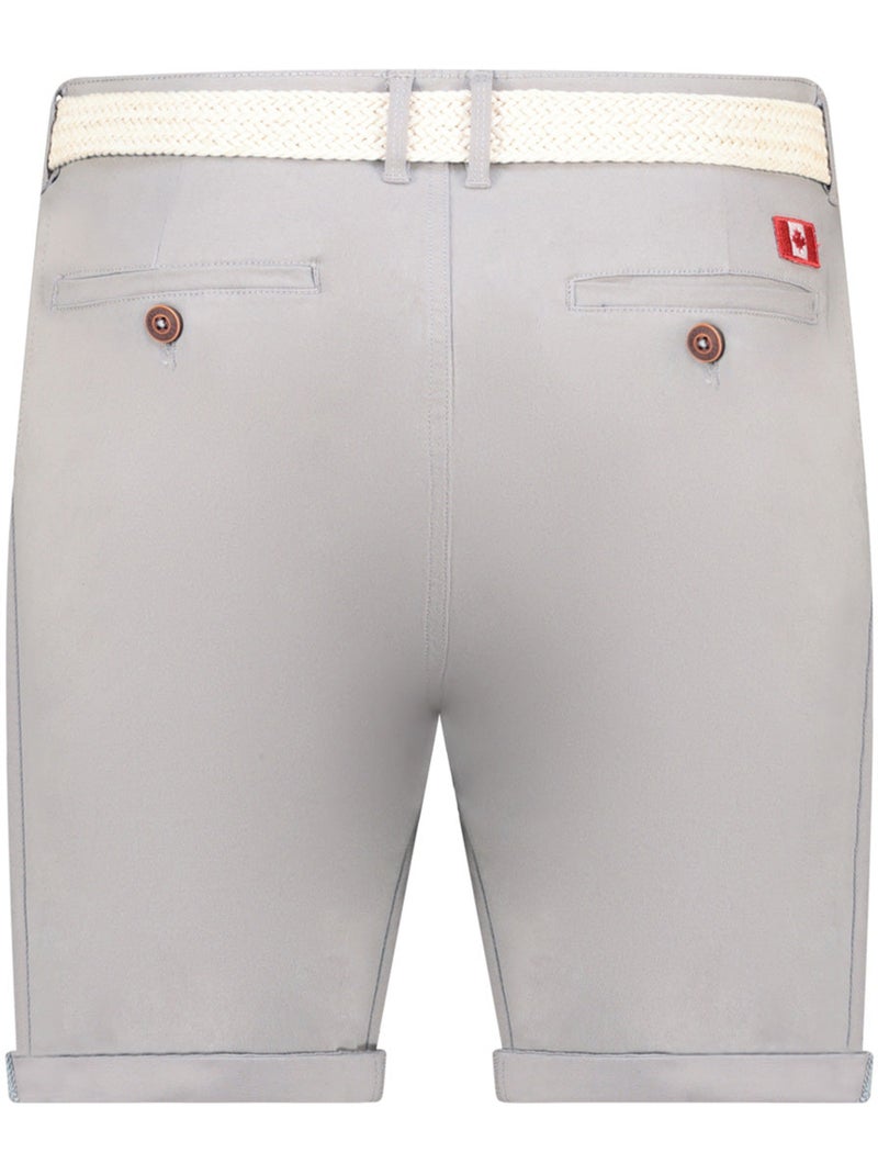 Bermudas chino con cinturón plageak – canadian peak Gris claro - Kiabi