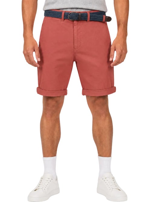 Bermudas chino con cinturón plageak – canadian peak - Kiabi Bermudas chino con cinturón plageak – canadian peak - Kiabi