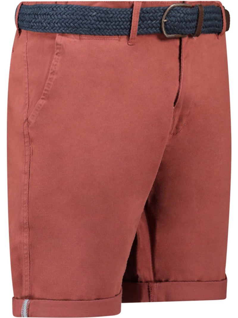 Bermudas chino con cinturón plageak – canadian peak Ladrillo - Kiabi