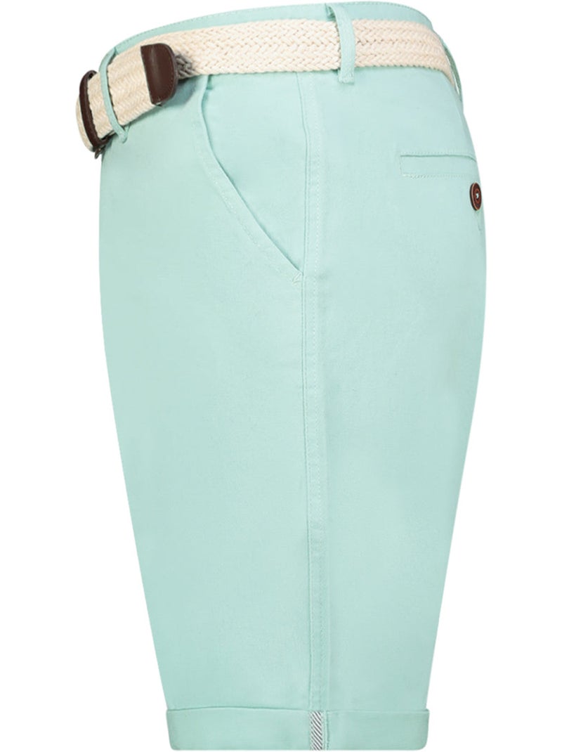 Bermudas chino con cinturón plageak – canadian peak Menta - Kiabi