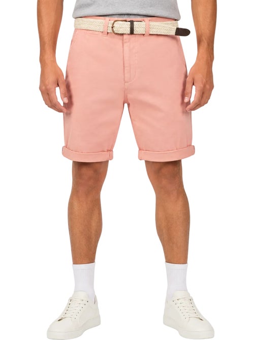 Bermudas chino con cinturón plageak – canadian peak - Kiabi Bermudas chino con cinturón plageak – canadian peak - Kiabi