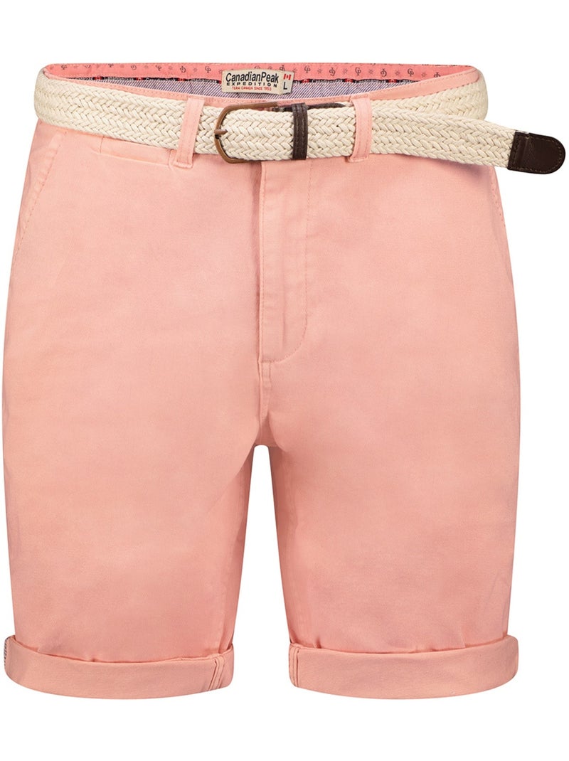 Bermudas chino con cinturón plageak – canadian peak Rosa claro - Kiabi