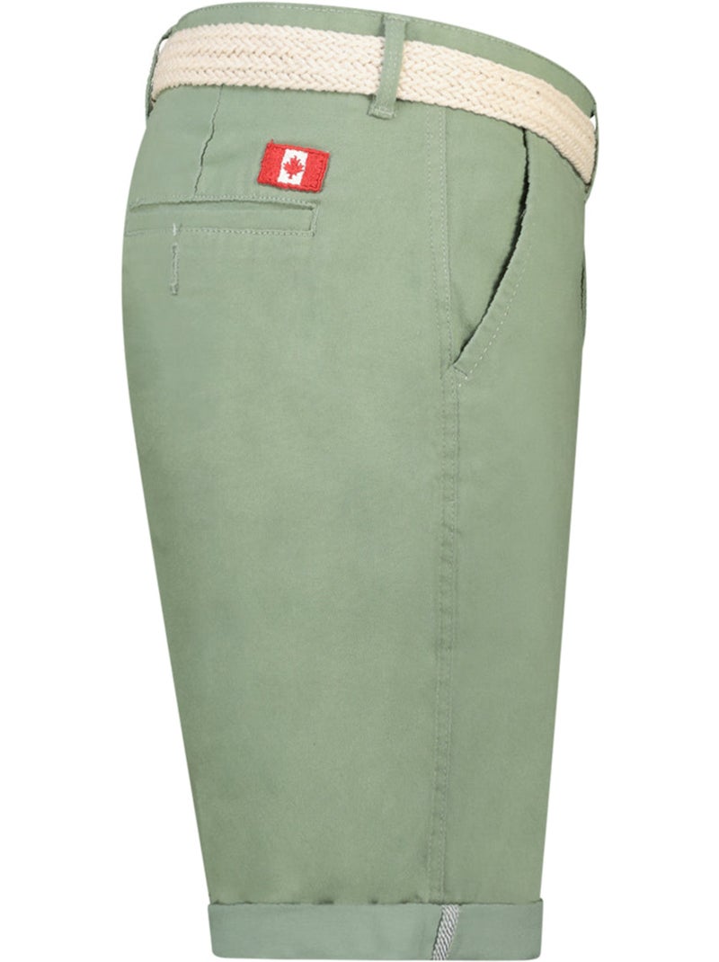 Bermudas chino con cinturón plageak – canadian peak Verde pistacho - Kiabi