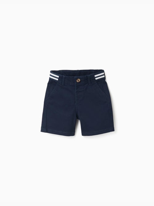 Bermudas chino de sarga con cinta a rayas - Kiabi