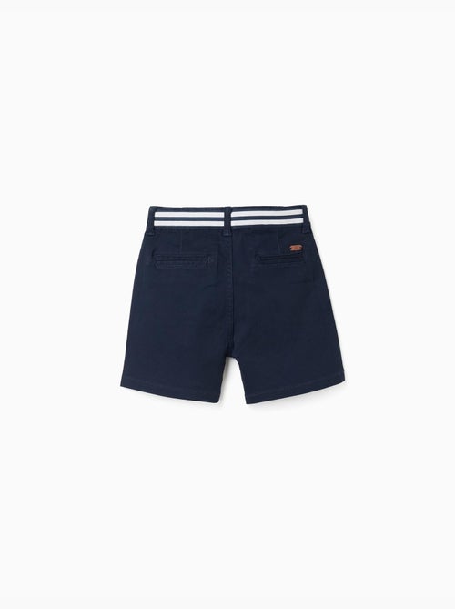 Bermudas chino de sarga con cinta a rayas - Kiabi