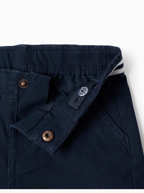 Bermudas chino de sarga con cinta a rayas - Kiabi