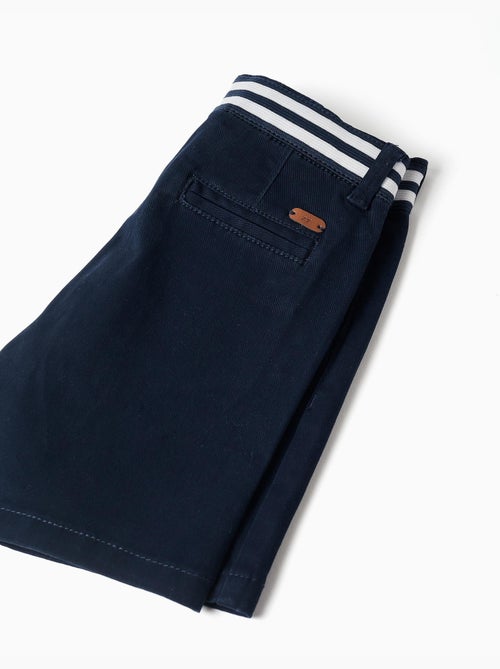 Bermudas chino de sarga con cinta a rayas - Kiabi