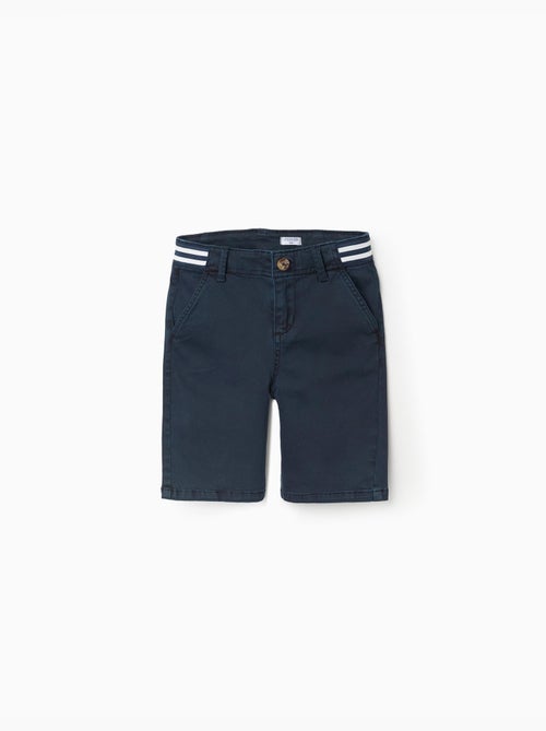 Bermudas chino de sarga con cinta a rayas - Kiabi