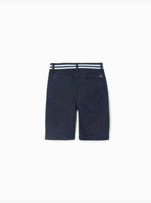 Bermudas chino de sarga con cinta a rayas - Kiabi