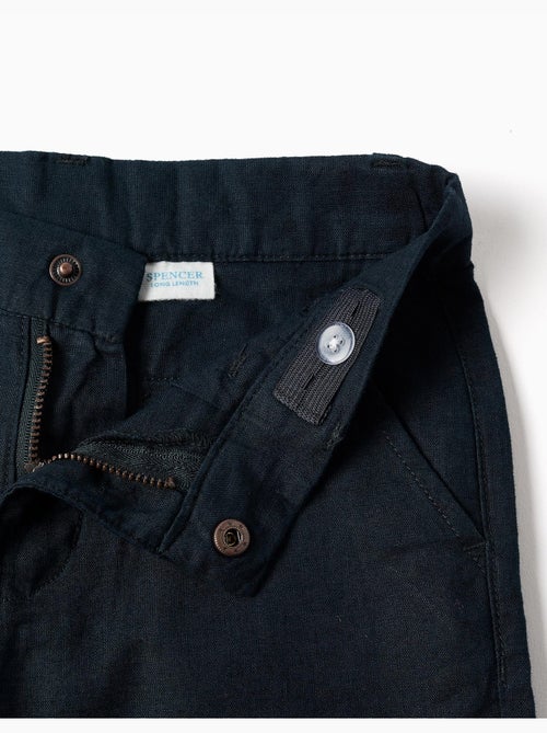 Bermudas chino largas en lino y algodón - Kiabi