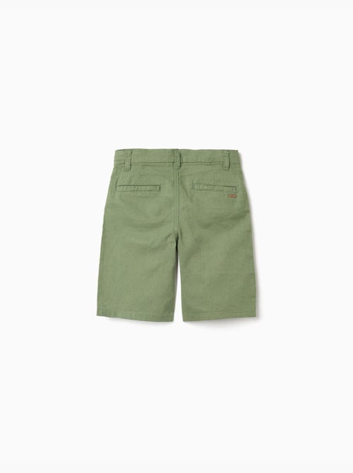 Bermudas chino largas en lino y algodón - Kiabi