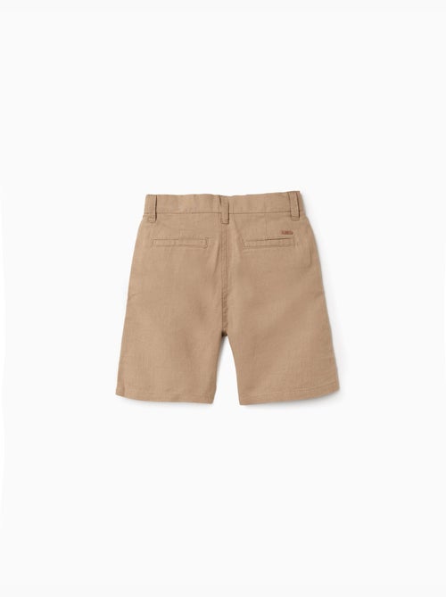 Bermudas chino largos en lino y algodón - Kiabi